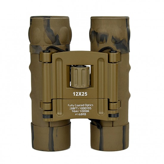 12×25 Binoculars Daily Waterproof Camouflage Telescope BAK4 High Magnification High Definition High Resolution Handheld for Outdoor Traveling Bird Watching Concert Ball Games Events 12×25 Binoculars Daily Waterproof Camouflage Telescope BAK4 High Magnification High Definition High Resolution Handheld for Outdoor Traveling Bird Watching Concert Ball Games Events