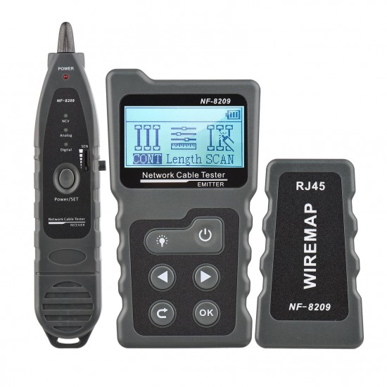 Multi-functional LCD Network Cable Tester Wire Tracker PoE Checker Inline PoE Voltage and Current Tester with Cable Tester with Illuminate Function Multi-functional LCD Network Cable Tester Wire Tracker PoE Checker Inline PoE Voltage and Current Tester with Cable Tester with Illuminate Function