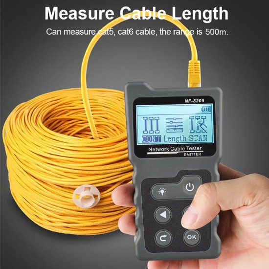 Multi-functional LCD Network Cable Tester Wire Tracker PoE Checker Inline PoE Voltage and Current Tester with Cable Tester with Illuminate Function Multi-functional LCD Network Cable Tester Wire Tracker PoE Checker Inline PoE Voltage and Current Tester with Cable Tester with Illuminate Function