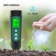 3-In-1 Digital Soil Tester LED Screen with Backlight Soil EC / Humidity / Temperature Meter Plant Moisture Meter Hygrometer Household Gardening Potted Soil Testing Instrument 3-In-1 Digital Soil Tester LED Screen with Backlight Soil EC / Humidity / Temperature Meter Plant Moisture Meter Hygrometer Household Gardening Potted Soil Testing Instrument