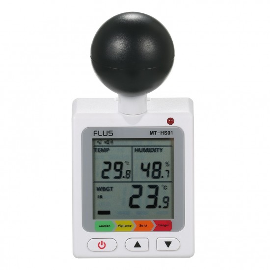 WBGT + HI Heat Index Checker Stress Meter Air Globe Temperature Humidity Tester WBGT + HI Heat Index Checker Stress Meter Air Globe Temperature Humidity Tester