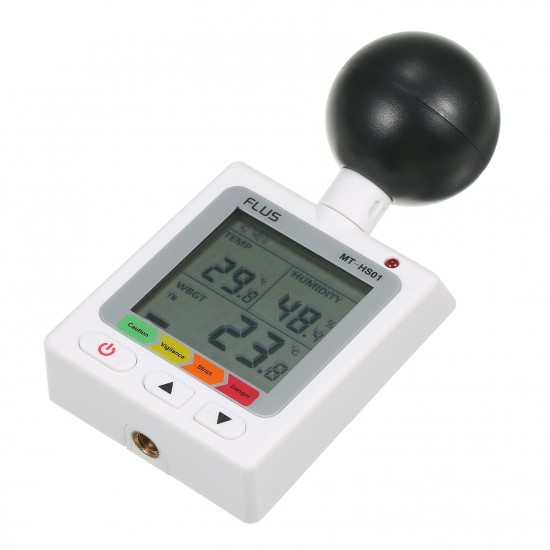 WBGT + HI Heat Index Checker Stress Meter Air Globe Temperature Humidity Tester WBGT + HI Heat Index Checker Stress Meter Air Globe Temperature Humidity Tester