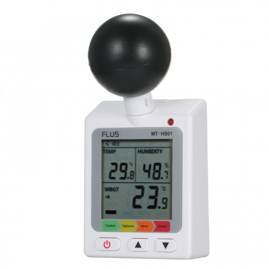 WBGT + HI Heat Index Checker Stress Meter Air Globe Temperature Humidity Tester WBGT + HI Heat Index Checker Stress Meter Air Globe Temperature Humidity Tester