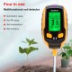 4-in-1 Soil Tester Multifunctional Soil Detector Moisture Meter pH Meter Temperature Moisture Sunlight Intensity PH Tester 4-in-1 Soil Tester Multifunctional Soil Detector Moisture Meter pH Meter Temperature Moisture Sunlight Intensity PH Tester
