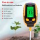 5-in-1 Soil Tester Multifunctional Soil Detector Moisture Meter pH Meter Temperature Soil/Ambient Moisture Sunlight Intensity pH Tester 5-in-1 Soil Tester Multifunctional Soil Detector Moisture Meter pH Meter Temperature Soil/Ambient Moisture Sunlight Intensity pH Tester
