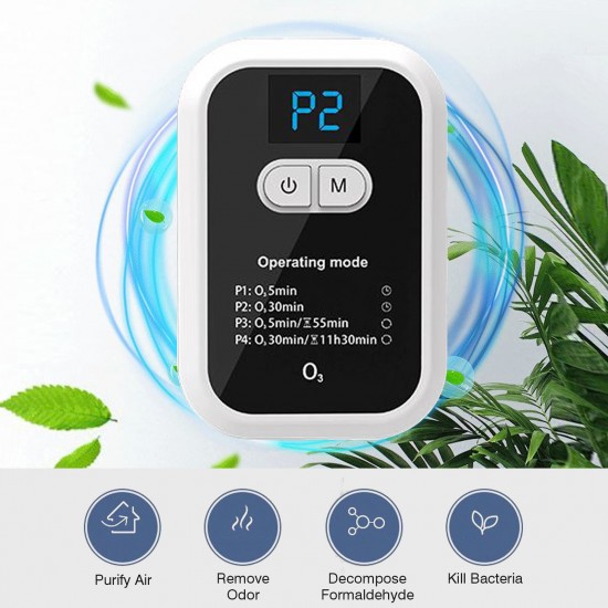 Ozone Generator Mini Air Purifier Ionizer Deodorizer Sterilizer Portable for Bathroom Kitchen Living Room Remove Smoking Cooking Pets Odor 100mg/h Ozone Generator Mini Air Purifier Ionizer Deodorizer Sterilizer Portable for Bathroom Kitchen Living Room Remove Smoking Cooking Pets Odor 100mg/h