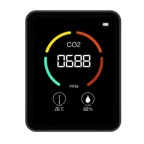 3-in-1 CO2 Carbon Dioxide Detector Portable Air Quality Monitor Temperature Humidity Tester TVOC Detection Meter with LCD Display for Home Office Car 3-in-1 CO2 Carbon Dioxide Detector Portable Air Quality Monitor Temperature Humidity Tester TVOC Detection Meter with LCD Display for Home Office Car