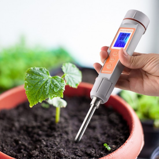 Soil Tester 3 in 1 Multifunction EC/ TDS/ Temperature Digital Soil Test Probe Meter with Backlight Screen Portable Soil Salinity Tester for Greenhouse Garden Farm Orchard Soil Tester 3 in 1 Multifunction EC/ TDS/ Temperature Digital Soil Test Probe Meter with Backlight Screen Portable Soil Salinity Tester for Greenhouse Garden Farm Orchard