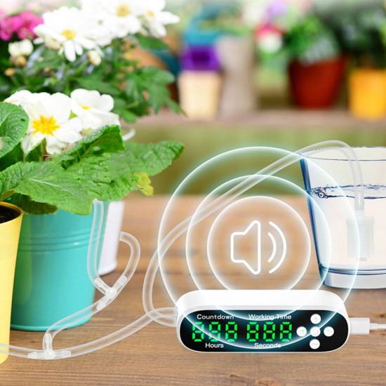 Intelligent Automatic Watering Device Controller Timed Waterer Garden Terrace Drip Irrigation System for 10-20 Potted Plant Flower Intelligent Automatic Watering Device Controller Timed Waterer Garden Terrace Drip Irrigation System for 10-20 Potted Plant Flower