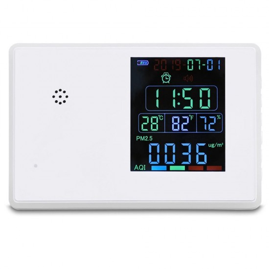 Digital Formaldehyde Detector Hygrothermograph Alarm Clock Carbon Dioxide Tester Air Quality Monitor Gas Analyzer Digital Formaldehyde Detector Hygrothermograph Alarm Clock Carbon Dioxide Tester Air Quality Monitor Gas Analyzer