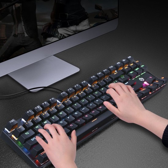 Illuminated Keyboard 87 Keys Gaming Keyboard USB Powered Operated Diverse Lighting Effect for Computer Laptop E-sports Compatible with WINDOWS XP/ WIN 7/ WIN 8/ WIN 10/ IOS System Illuminated Keyboard 87 Keys Gaming Keyboard USB Powered Operated Diverse Lighting Effect for Computer Laptop E-sports Compatible with WINDOWS XP/ WIN 7/ WIN 8/ WIN 10/ IOS System