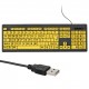Wired USB Large Print Computer Keyboard for Low Vision Users High Contrast 104 Keys Letters for Old Men Wired USB Large Print Computer Keyboard for Low Vision Users High Contrast 104 Keys Letters for Old Men