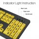 Wired USB Large Print Computer Keyboard for Low Vision Users High Contrast 104 Keys Letters for Old Men Wired USB Large Print Computer Keyboard for Low Vision Users High Contrast 104 Keys Letters for Old Men
