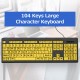 Wired USB Large Print Computer Keyboard for Low Vision Users High Contrast 104 Keys Letters for Old Men Wired USB Large Print Computer Keyboard for Low Vision Users High Contrast 104 Keys Letters for Old Men