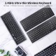 2.4G Wireless Keyboard Ultra-thin Wireless Keyboard Mute Keyboard 95 Keys Wireless Keyboard for PC Laptop Black English 2.4G Wireless Keyboard Ultra-thin Wireless Keyboard Mute Keyboard 95 Keys Wireless Keyboard for PC Laptop Black English