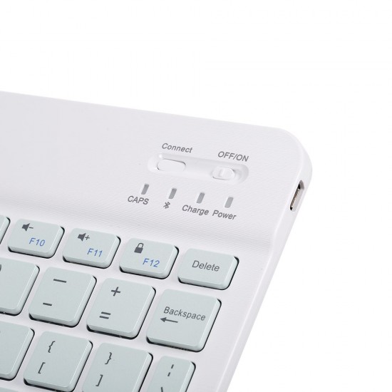 10-inch Wireless BT Keyboard Three-system Universal Colorful Rechargeable BT Keyboard Mobilephone Tablet Universal Keyboard Green 10-inch Wireless BT Keyboard Three-system Universal Colorful Rechargeable BT Keyboard Mobilephone Tablet Universal Keyboard Green