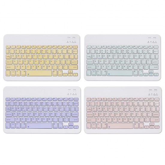 10-inch Wireless BT Keyboard Three-system Universal Colorful Rechargeable BT Keyboard Mobilephone Tablet Universal Keyboard Green 10-inch Wireless BT Keyboard Three-system Universal Colorful Rechargeable BT Keyboard Mobilephone Tablet Universal Keyboard Green