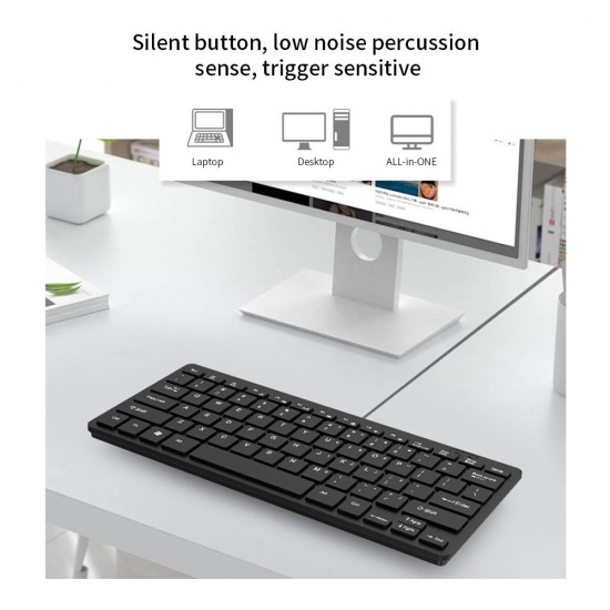 K-1000 Mini Keyboard 78-key Mini Keyboard USB Powered Wired Keyboard Chocolate Keyboard Portable Office Keyboard Black K-1000 Mini Keyboard 78-key Mini Keyboard USB Powered Wired Keyboard Chocolate Keyboard Portable Office Keyboard Black