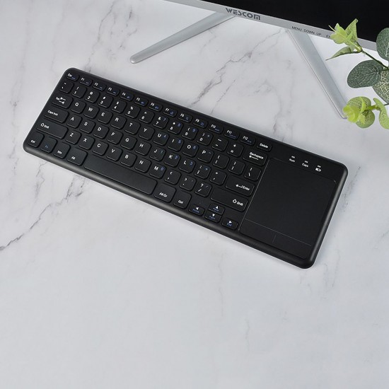 2.4G wireless keyboard with Multifunctional touchpad 78 Key ultra-thin office Portable Keyboard for Windows/Android Black 2.4G wireless keyboard with Multifunctional touchpad 78 Key ultra-thin office Portable Keyboard for Windows/Android Black