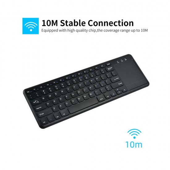 2.4G wireless keyboard with Multifunctional touchpad 78 Key ultra-thin office Portable Keyboard for Windows/Android Black 2.4G wireless keyboard with Multifunctional touchpad 78 Key ultra-thin office Portable Keyboard for Windows/Android Black