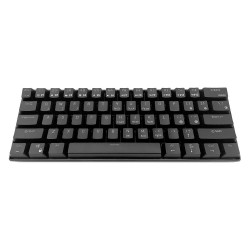 RK61 BT&Wired Dual Mode Keyboard Yellow Backlight 61 Key Mini Mechanical Keyboard for Phone/Tablet Black with Gateron Blue Switches