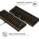 RK61 BT&Wired Dual Mode Keyboard Yellow Backlight 61 Key Mini Mechanical Keyboard for Phone/Tablet Black with Gateron Blue Switches RK61 BT&Wired Dual Mode Keyboard Yellow Backlight 61 Key Mini Mechanical Keyboard for Phone/Tablet Black with Gateron Blue Switches