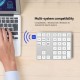 2-in-1 BT Keyboard USB-C 3.1 HUB Features 34-key Wireless Numeric Keypad with Two Extended USB3.0 Interfaces Silver 2-in-1 BT Keyboard USB-C 3.1 HUB Features 34-key Wireless Numeric Keypad with Two Extended USB3.0 Interfaces Silver