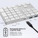 2-in-1 BT Keyboard USB-C 3.1 HUB Features 34-key Wireless Numeric Keypad with Two Extended USB3.0 Interfaces Silver 2-in-1 BT Keyboard USB-C 3.1 HUB Features 34-key Wireless Numeric Keypad with Two Extended USB3.0 Interfaces Silver