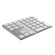 2-in-1 BT Keyboard USB-C 3.1 HUB Features 34-key Wireless Numeric Keypad with Two Extended USB3.0 Interfaces Silver 2-in-1 BT Keyboard USB-C 3.1 HUB Features 34-key Wireless Numeric Keypad with Two Extended USB3.0 Interfaces Silver