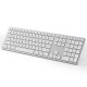 Multi-paired BT Keyboard 109-key Wireless Keyboard Support for IOS/Android/Windows System Silver Multi-paired BT Keyboard 109-key Wireless Keyboard Support for IOS/Android/Windows System Silver