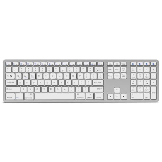 Multi-paired BT Keyboard 109-key Wireless Keyboard Support for IOS/Android/Windows System Silver Multi-paired BT Keyboard 109-key Wireless Keyboard Support for IOS/Android/Windows System Silver