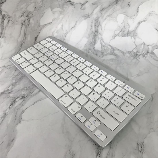 78 Keys Spanish Wireless BT Keyboard BT 3.0 Portable Ultra-slim Keyboard Support Windows/iOS/Android for Laptop Tablet Phone 78 Keys Spanish Wireless BT Keyboard BT 3.0 Portable Ultra-slim Keyboard Support Windows/iOS/Android for Laptop Tablet Phone