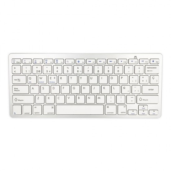 78 Keys Spanish Wireless BT Keyboard BT 3.0 Portable Ultra-slim Keyboard Support Windows/iOS/Android for Laptop Tablet Phone 78 Keys Spanish Wireless BT Keyboard BT 3.0 Portable Ultra-slim Keyboard Support Windows/iOS/Android for Laptop Tablet Phone