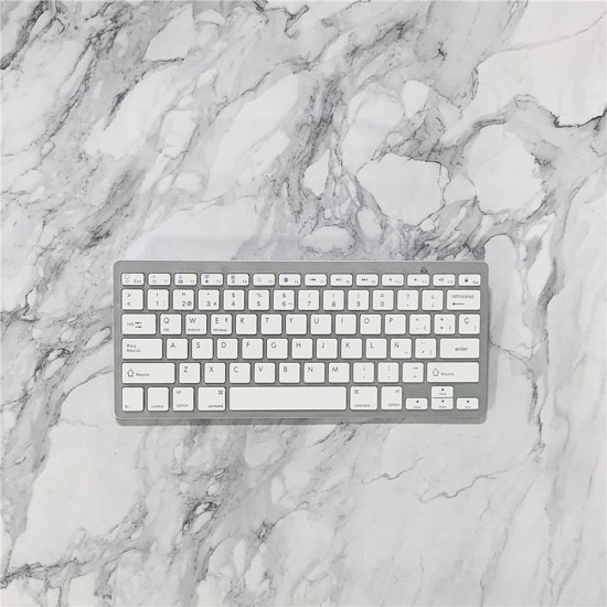 78 Keys Spanish Wireless BT Keyboard BT 3.0 Portable Ultra-slim Keyboard Support Windows/iOS/Android for Laptop Tablet Phone 78 Keys Spanish Wireless BT Keyboard BT 3.0 Portable Ultra-slim Keyboard Support Windows/iOS/Android for Laptop Tablet Phone