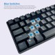 Compact Mechanical Multi-device Keyboard with 64 keys BT & Type-C Mode 18 RGB Backlit Effects N-key Rollover Blue Switches Black Compact Mechanical Multi-device Keyboard with 64 keys BT & Type-C Mode 18 RGB Backlit Effects N-key Rollover Blue Switches Black
