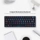 Compact Mechanical Multi-device Keyboard with 64 keys BT & Type-C Mode 18 RGB Backlit Effects N-key Rollover Blue Switches Black Compact Mechanical Multi-device Keyboard with 64 keys BT & Type-C Mode 18 RGB Backlit Effects N-key Rollover Blue Switches Black