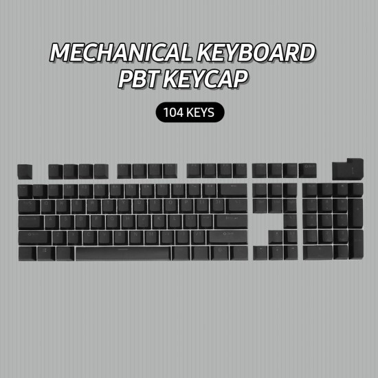 104 Keys Two-color Injection Molding PBT Keycap Set OEM Profile for Mechanical Keyboard Black(Only Keycaps) 104 Keys Two-color Injection Molding PBT Keycap Set OEM Profile for Mechanical Keyboard Black(Only Keycaps)
