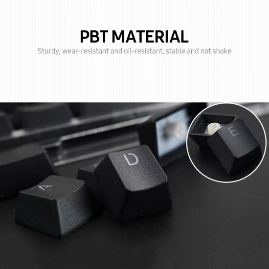 104 Keys Two-color Injection Molding PBT Keycap Set OEM Profile for Mechanical Keyboard Black(Only Keycaps) 104 Keys Two-color Injection Molding PBT Keycap Set OEM Profile for Mechanical Keyboard Black(Only Keycaps)