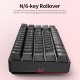 Compact 61-key Mechanical Keyboard BT&Wired Keyboard Multipoint Pairing/RGB Lighting Effects/N/6-key Rollover/Blue Switch Black Compact 61-key Mechanical Keyboard BT&Wired Keyboard Multipoint Pairing/RGB Lighting Effects/N/6-key Rollover/Blue Switch Black
