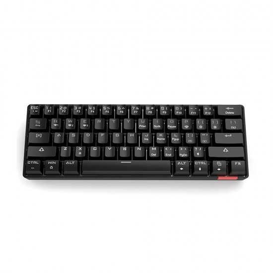Compact 61-key Mechanical Keyboard BT&Wired Keyboard Multipoint Pairing/RGB Lighting Effects/N/6-key Rollover/Blue Switch Black Compact 61-key Mechanical Keyboard BT&Wired Keyboard Multipoint Pairing/RGB Lighting Effects/N/6-key Rollover/Blue Switch Black