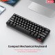 Compact 61-key Mechanical Keyboard BT&Wired Keyboard Multipoint Pairing/RGB Lighting Effects/N/6-key Rollover/Blue Switch Black Compact 61-key Mechanical Keyboard BT&Wired Keyboard Multipoint Pairing/RGB Lighting Effects/N/6-key Rollover/Blue Switch Black