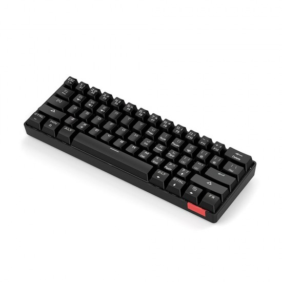 Compact 61-key Mechanical Keyboard BT&Wired Keyboard Multipoint Pairing/RGB Lighting Effects/N/6-key Rollover/Blue Switch Black Compact 61-key Mechanical Keyboard BT&Wired Keyboard Multipoint Pairing/RGB Lighting Effects/N/6-key Rollover/Blue Switch Black