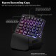 One Handed Keyboard with Wrist Rest Support Wired 35-key Keyboard RGB Backlit Keyboard 15-key Rollover/Macro Recording Keys Black One Handed Keyboard with Wrist Rest Support Wired 35-key Keyboard RGB Backlit Keyboard 15-key Rollover/Macro Recording Keys Black