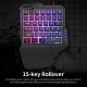 One Handed Keyboard with Wrist Rest Support Wired 35-key Keyboard RGB Backlit Keyboard 15-key Rollover/Macro Recording Keys Black One Handed Keyboard with Wrist Rest Support Wired 35-key Keyboard RGB Backlit Keyboard 15-key Rollover/Macro Recording Keys Black