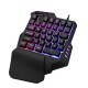 One Handed Keyboard with Wrist Rest Support Wired 35-key Keyboard RGB Backlit Keyboard 15-key Rollover/Macro Recording Keys Black One Handed Keyboard with Wrist Rest Support Wired 35-key Keyboard RGB Backlit Keyboard 15-key Rollover/Macro Recording Keys Black