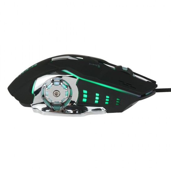 Wired Gaming Mouse 3600 DPI Optical Mouse Ergonomic Mouse 4 Adjustable DPI Levels/6 Buttons/7-Color Breathing Light Black Wired Gaming Mouse 3600 DPI Optical Mouse Ergonomic Mouse 4 Adjustable DPI Levels/6 Buttons/7-Color Breathing Light Black