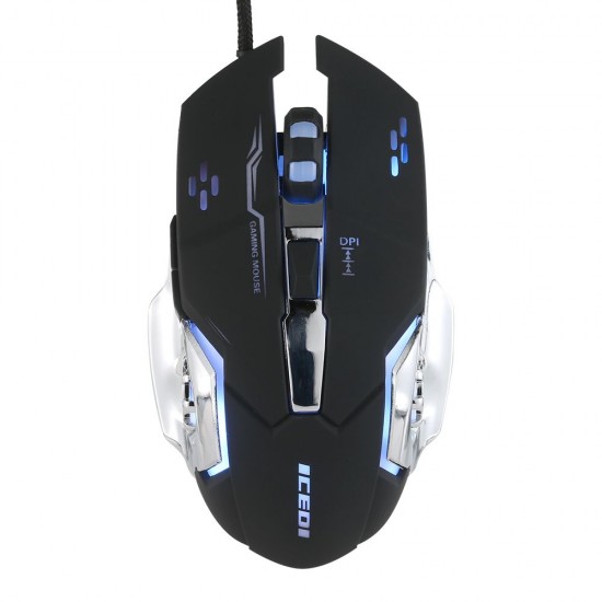 Wired Gaming Mouse 3600 DPI Optical Mouse Ergonomic Mouse 4 Adjustable DPI Levels/6 Buttons/7-Color Breathing Light Black Wired Gaming Mouse 3600 DPI Optical Mouse Ergonomic Mouse 4 Adjustable DPI Levels/6 Buttons/7-Color Breathing Light Black
