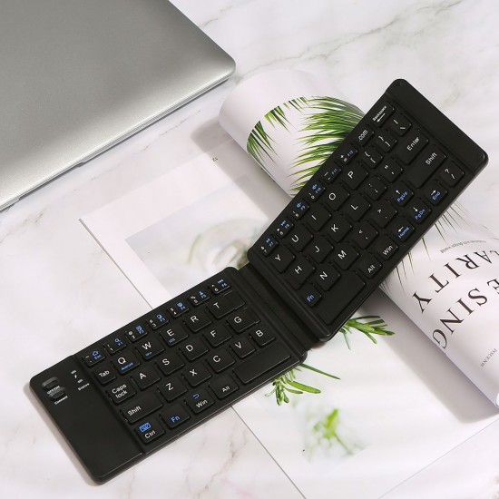Convenient Folding BT Keyboard Compatibility Intelligent Matching Simple & Compact Long-lasting Battery Life Easy to Carry Black Convenient Folding BT Keyboard Compatibility Intelligent Matching Simple & Compact Long-lasting Battery Life Easy to Carry Black
