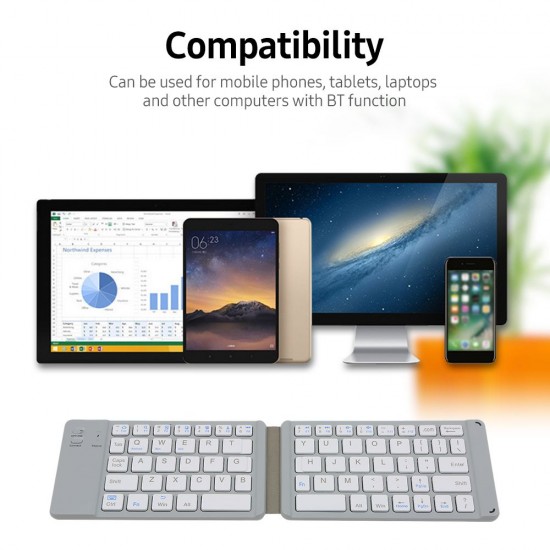 Convenient Folding BT Keyboard Compatibility Intelligent Matching Simple & Compact Long-lasting Battery Life Easy to Carry Black Convenient Folding BT Keyboard Compatibility Intelligent Matching Simple & Compact Long-lasting Battery Life Easy to Carry Black