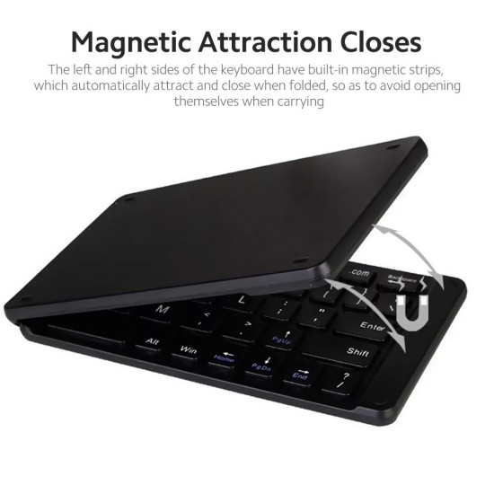 Convenient Folding BT Keyboard Compatibility Intelligent Matching Simple & Compact Long-lasting Battery Life Easy to Carry Black Convenient Folding BT Keyboard Compatibility Intelligent Matching Simple & Compact Long-lasting Battery Life Easy to Carry Black